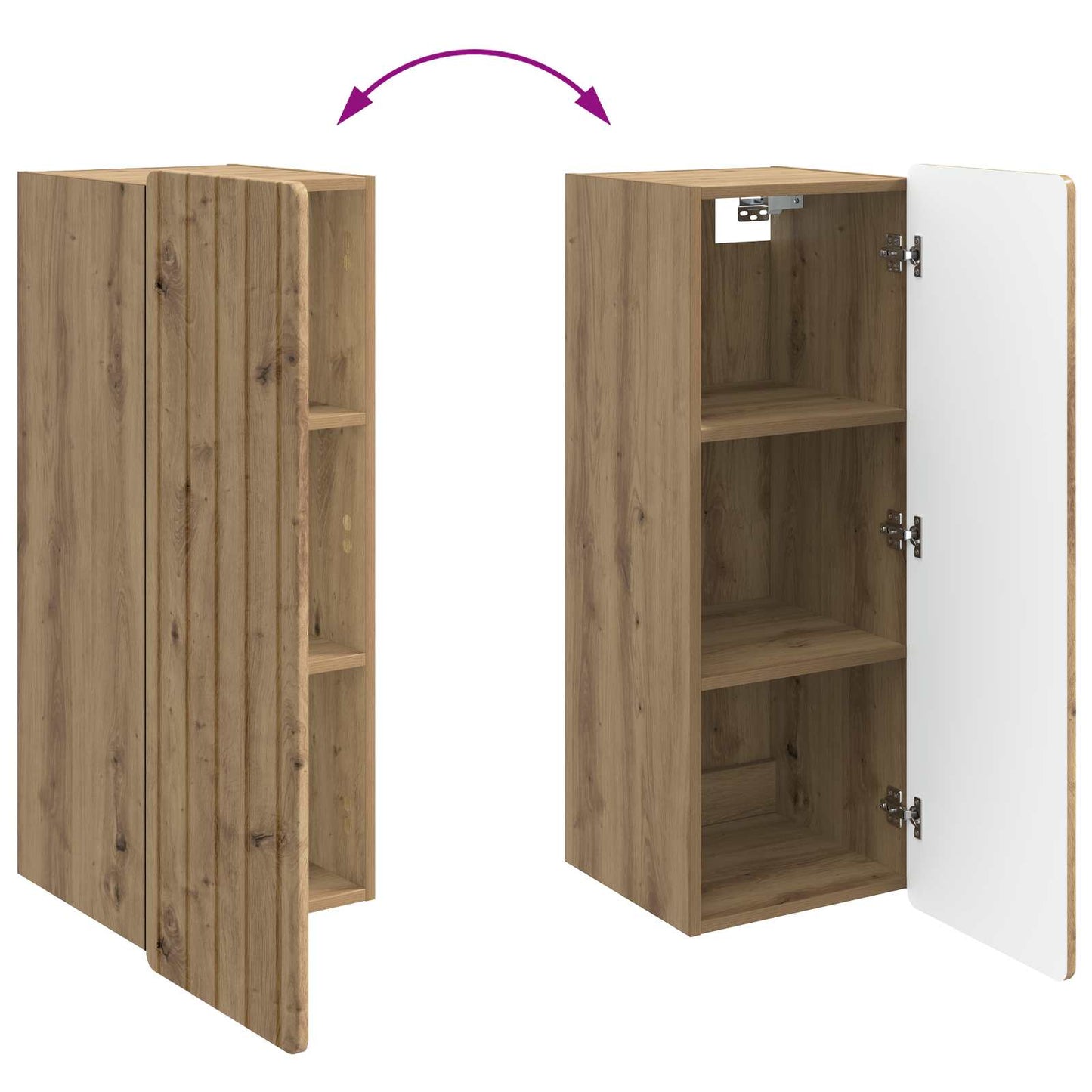 Mobiletto a muro Rovere Artigianale 33 x 34,5 x 94 cm | homemem39