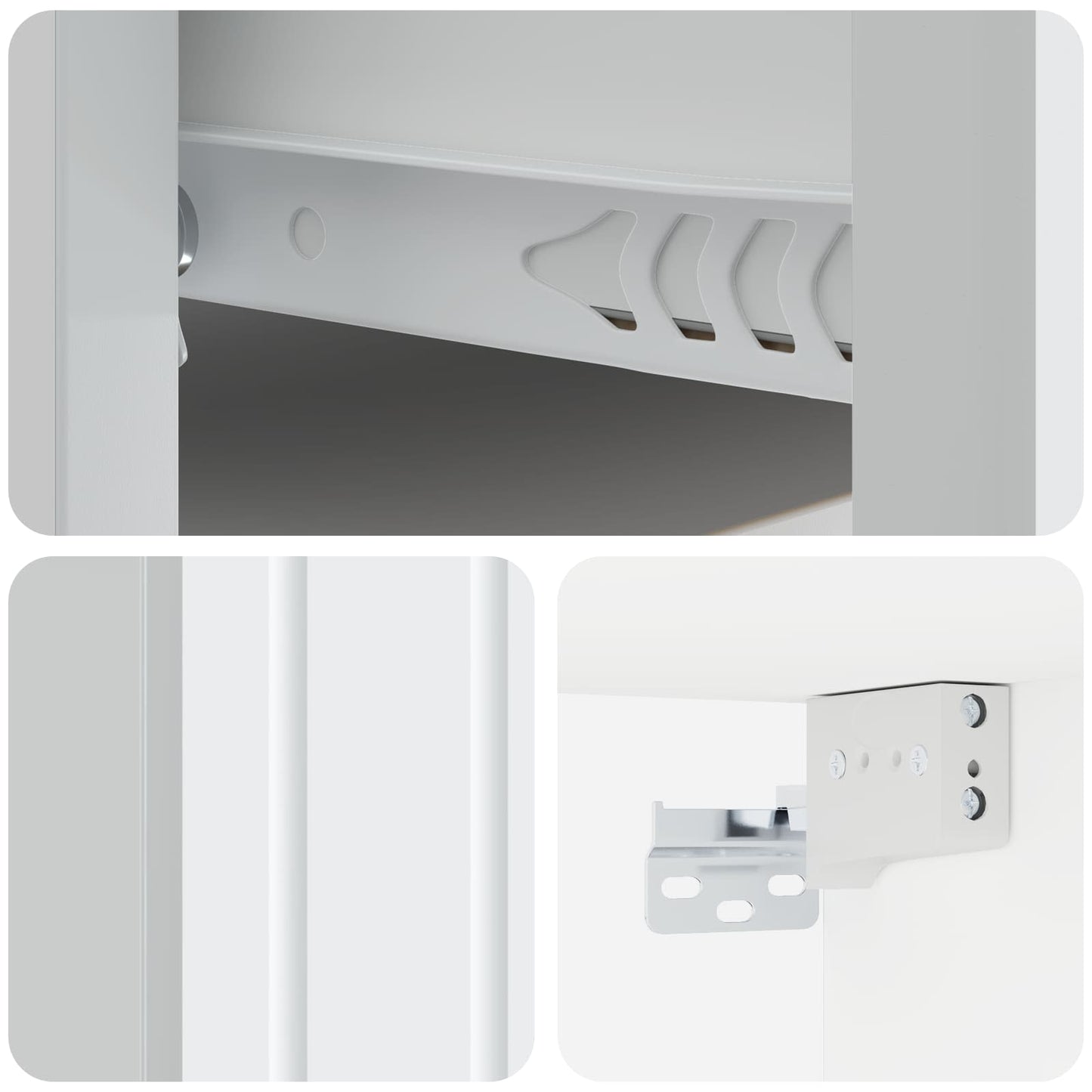 Mobiletto da notte a muro 2 pcs Bianco 33 x 34,5 x 24 cm | homemem39
