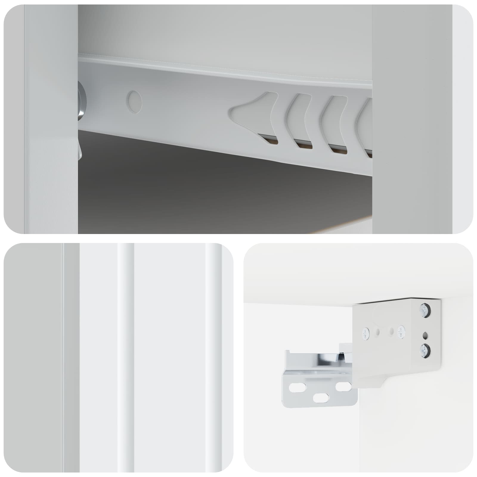 Mobiletto da notte a muro 2 pcs Bianco 33 x 34,5 x 24 cm | homemem39