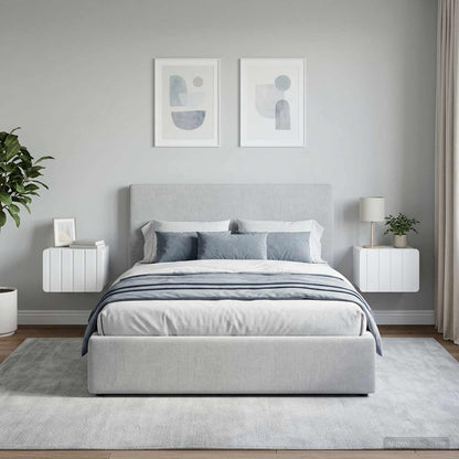 Mobiletto da notte a muro 2 pcs Bianco 33 x 34,5 x 24 cm