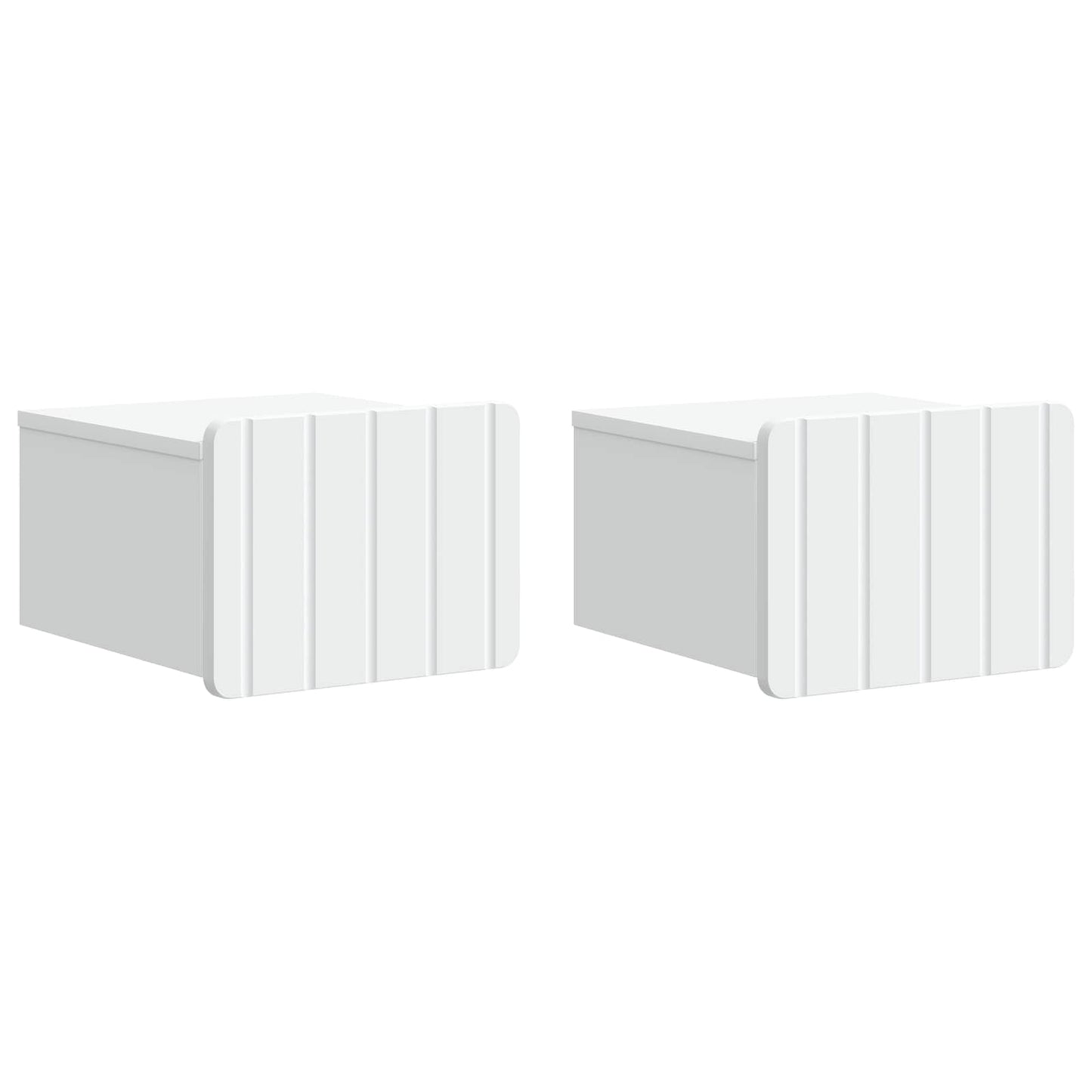 Mobiletto da notte a muro 2 pcs Bianco 33 x 34,5 x 24 cm