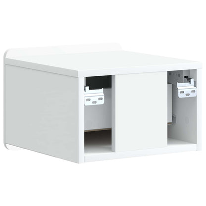 Mobiletto da notte a muro 2 pcs Bianco 33 x 34,5 x 24 cm