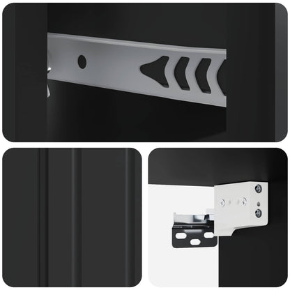 Mobiletto da notte a muro con cassetto Nero 33 x 34,5 x 24 cm | homemem39