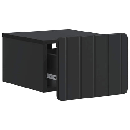 Mobiletto da notte a muro con cassetto Nero 33 x 34,5 x 24 cm | homemem39
