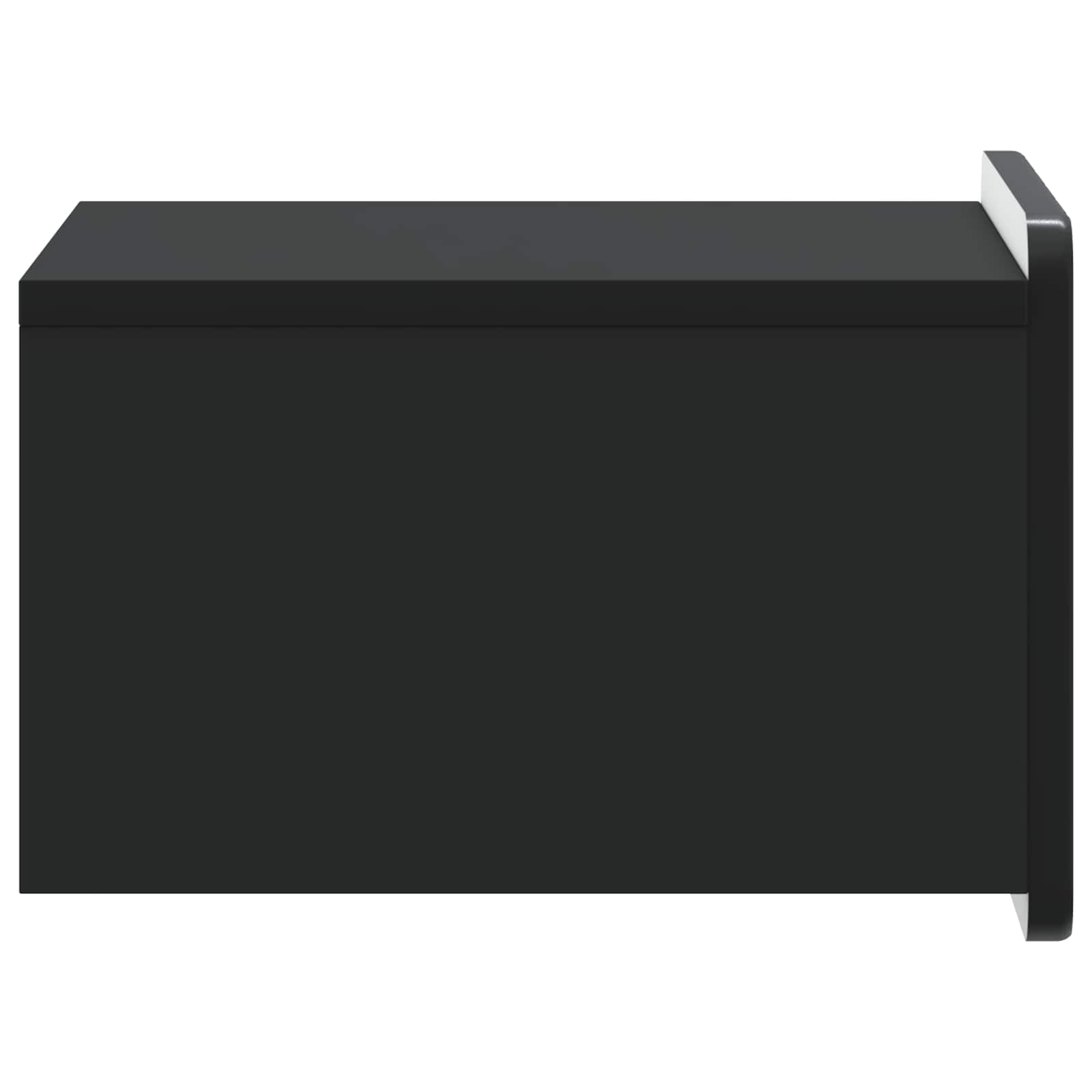 Mobiletto da notte a muro con cassetto Nero 33 x 34,5 x 24 cm | homemem39
