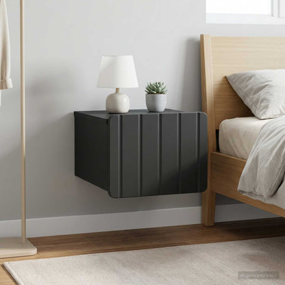 Mobiletto da notte a muro 2 pcs Nero 33 x 34,5 x 24 cm