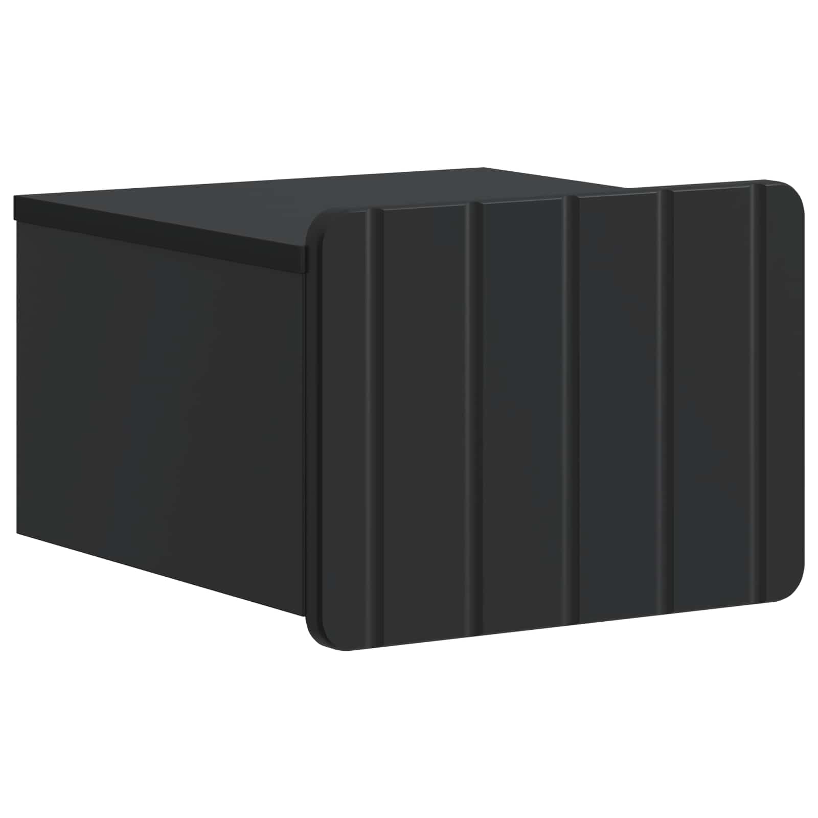 Mobiletto da notte a muro 2 pcs Nero 33 x 34,5 x 24 cm | homemem39