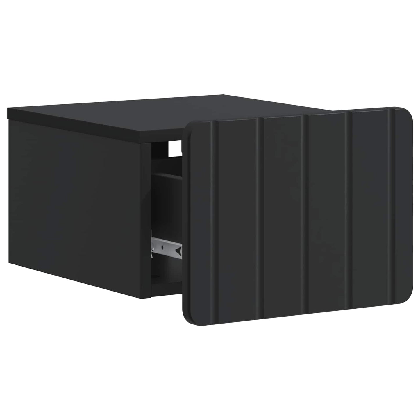 Mobiletto da notte a muro 2 pcs Nero 33 x 34,5 x 24 cm | homemem39
