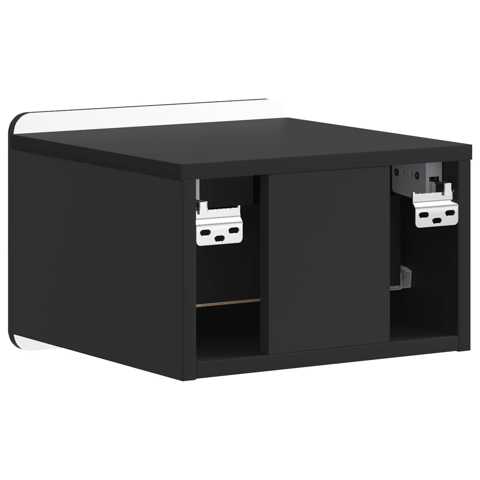 Mobiletto da notte a muro 2 pcs Nero 33 x 34,5 x 24 cm | homemem39