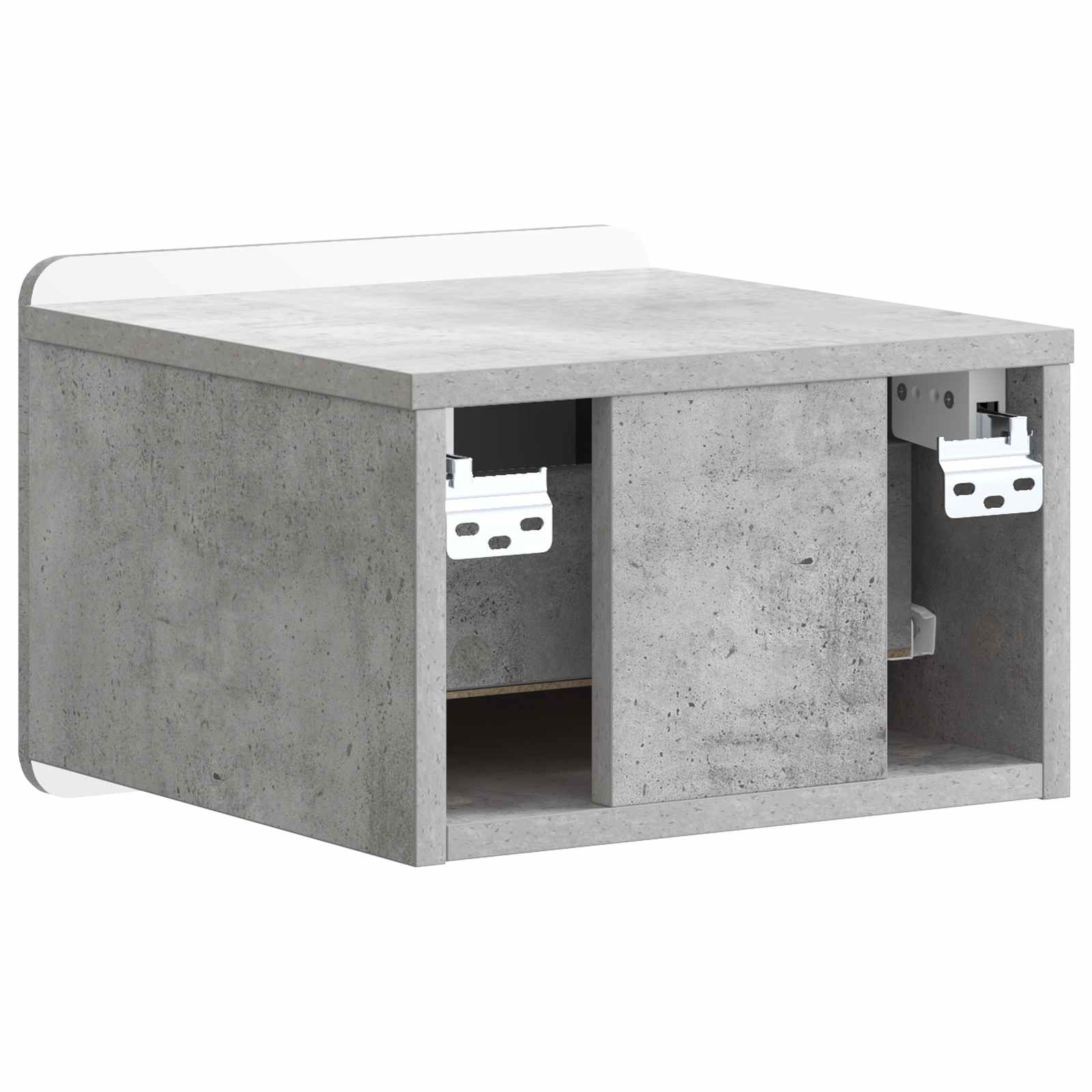 Mobiletto da notte a muro Grigio Cemento 33 x 34,5 x 24 cm | homemem39
