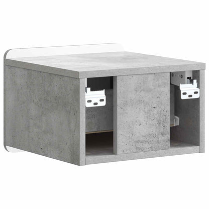 Mobiletto da notte a muro Grigio Cemento 33 x 34,5 x 24 cm | homemem39