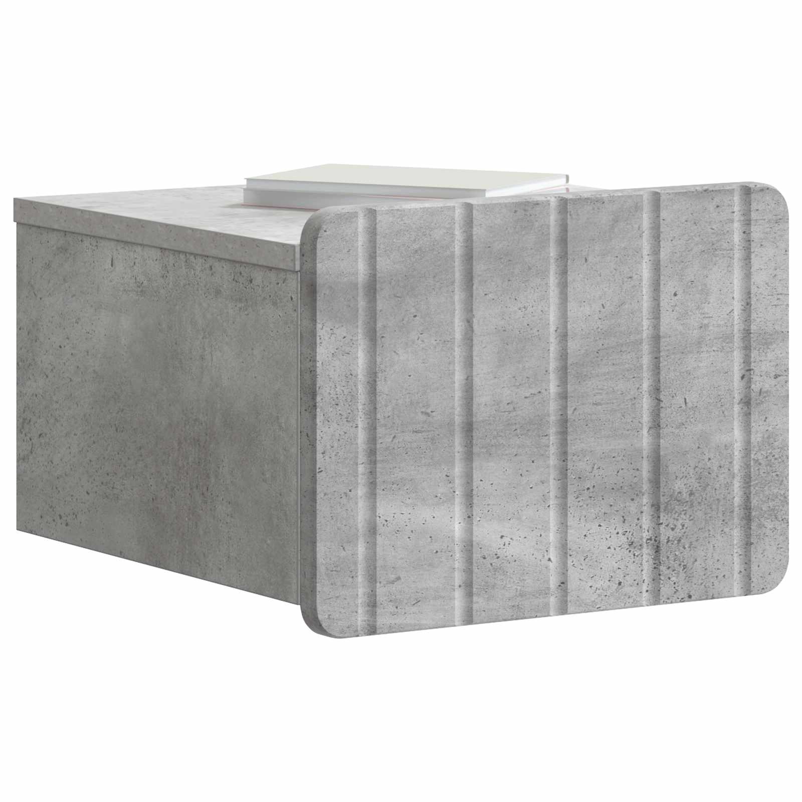 Mobiletto da notte a muro Grigio Cemento 33 x 34,5 x 24 cm | homemem39