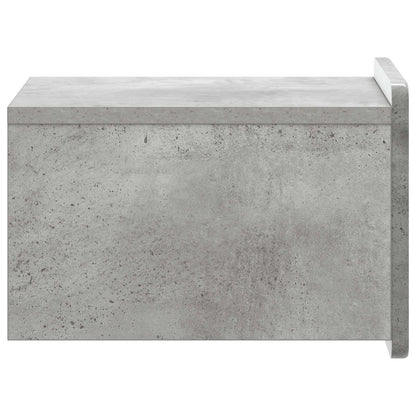 Mobiletto da notte a muro Grigio Cemento 33 x 34,5 x 24 cm | homemem39