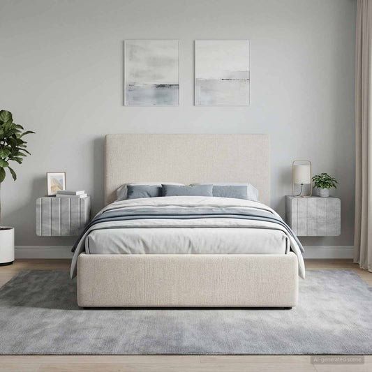 Mobiletto da notte a muro 2 pz Grigio Cemento 33 x 34,5 x 24 cm