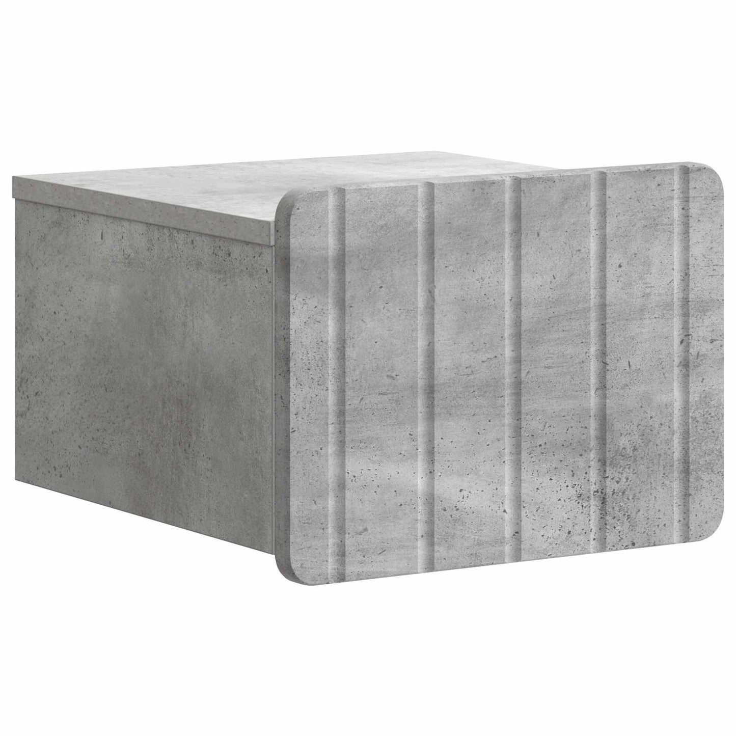 Mobiletto da notte a muro con cassetto 2 pcs Grigio Cemento