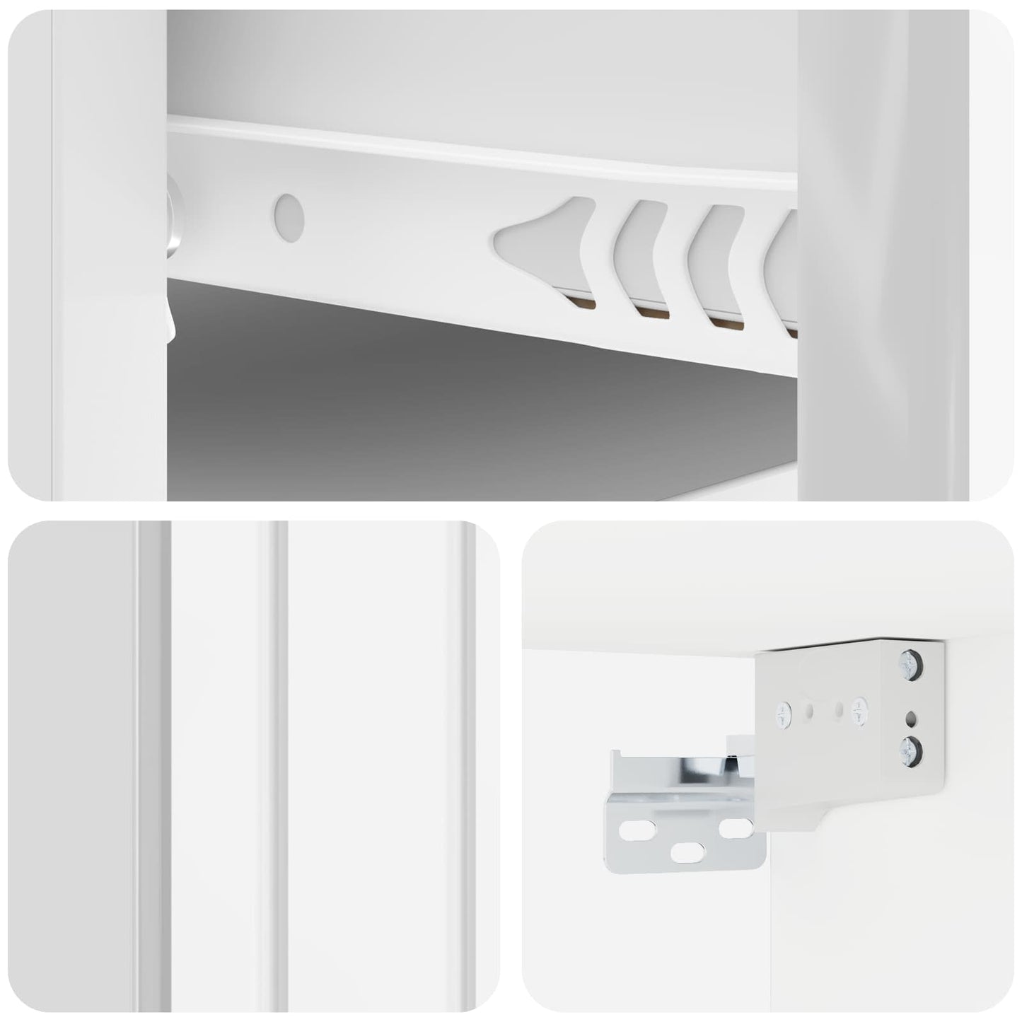 Mobiletto da notte a muro Bianco Lucido 33 x 34,5 x 24 cm | homemem39