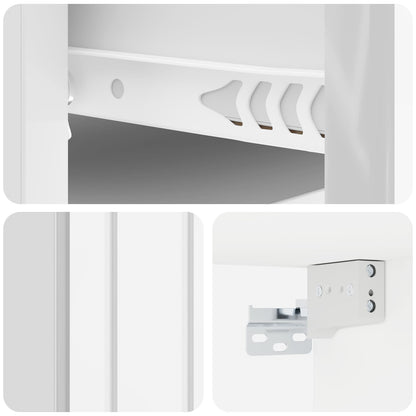 Mobiletto da notte a muro Bianco Lucido 33 x 34,5 x 24 cm | homemem39