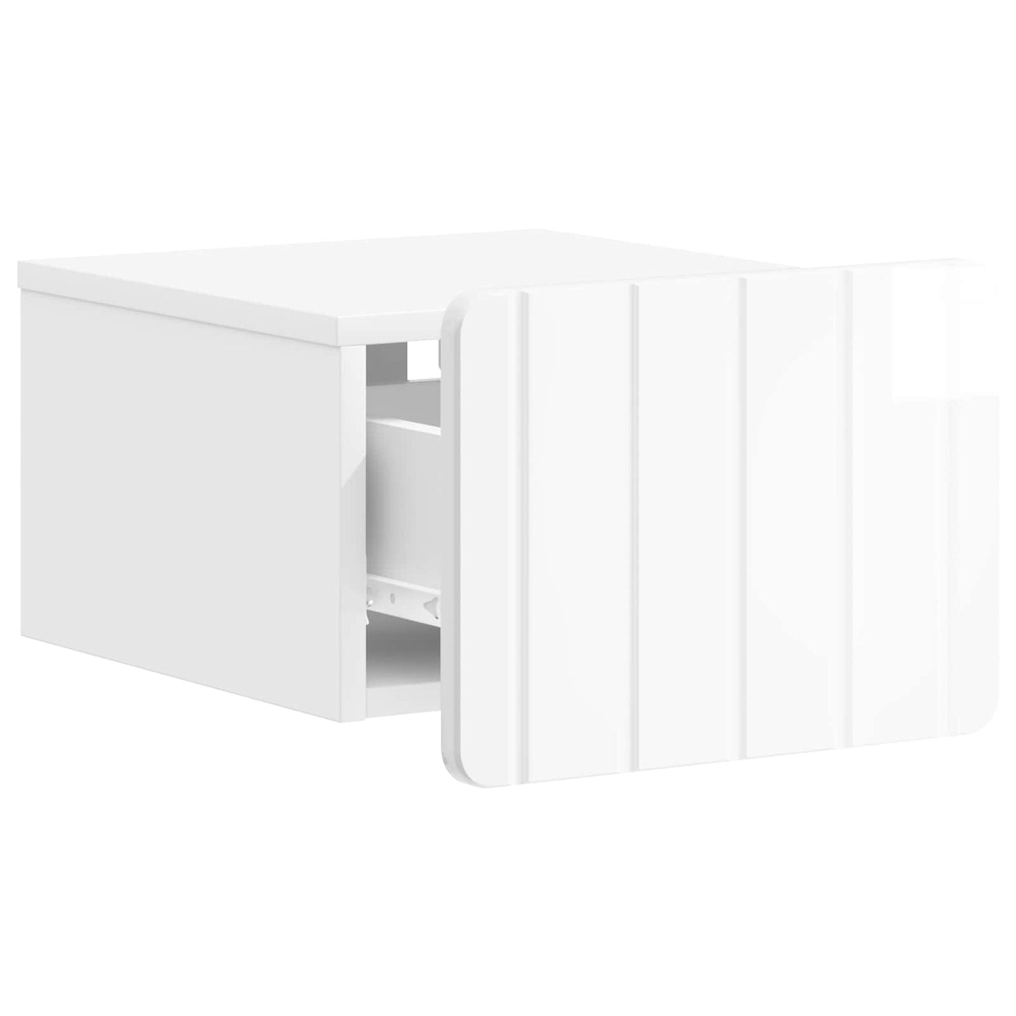 Mobiletto da notte a muro Bianco Lucido 33 x 34,5 x 24 cm | homemem39