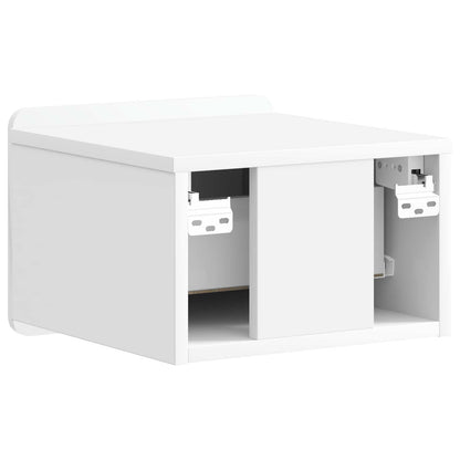 Mobiletto da notte a muro Bianco Lucido 33 x 34,5 x 24 cm | homemem39