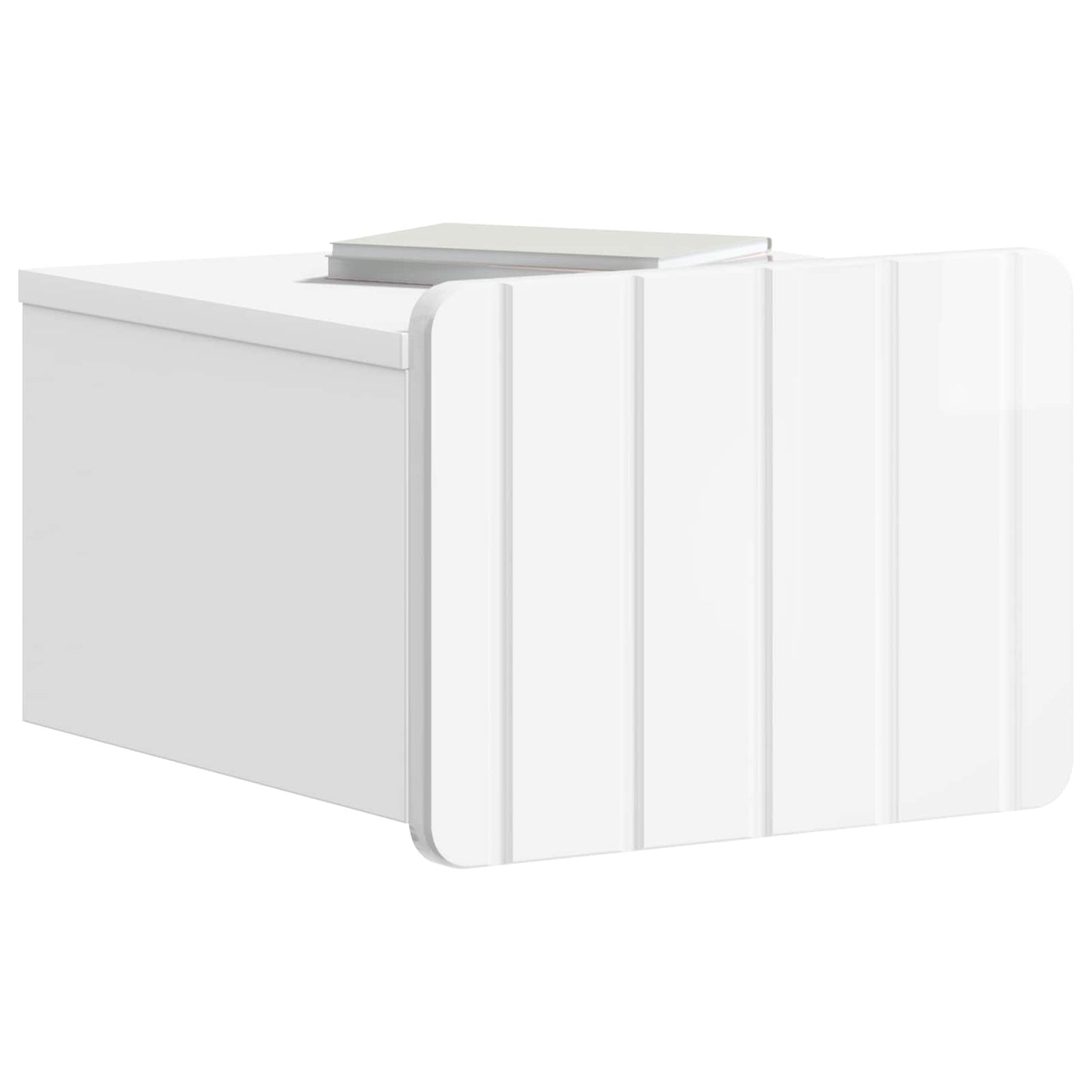 Mobiletto da notte a muro Bianco Lucido 33 x 34,5 x 24 cm | homemem39