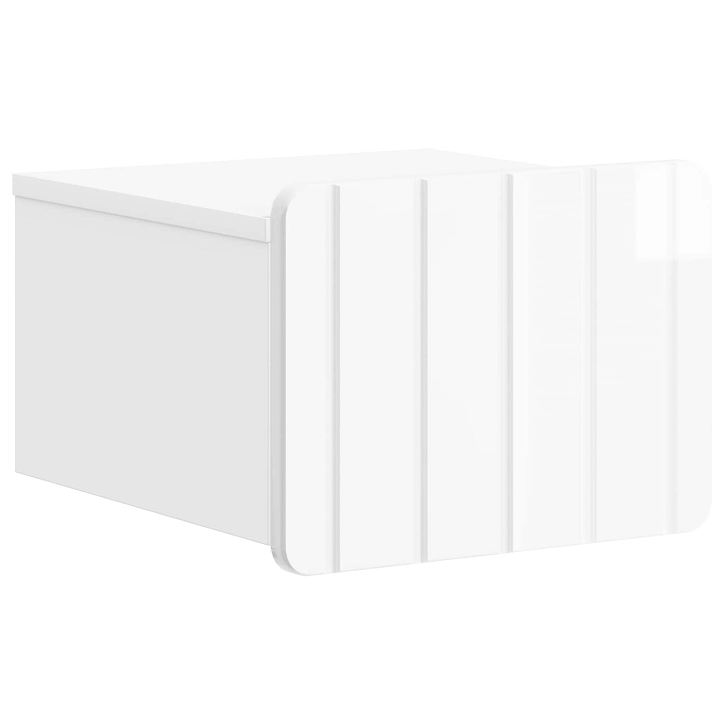 Mobiletto da notte a muro 2 pcs Bianco Lucido 33 x 34,5 x 24 cm