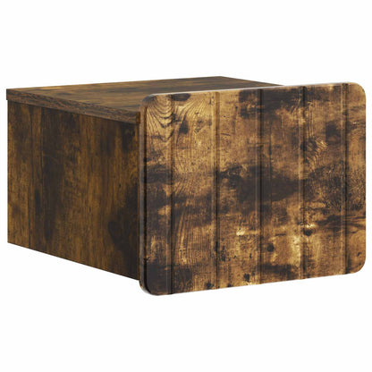 Mobiletto da notte a muro Rovere Fumo 33 x 34,5 x 24 cm