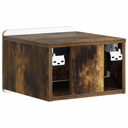 Mobiletto da notte a muro Rovere Fumo 33 x 34,5 x 24 cm