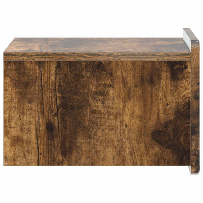 Mobiletto da notte a muro Rovere Fumo 33 x 34,5 x 24 cm