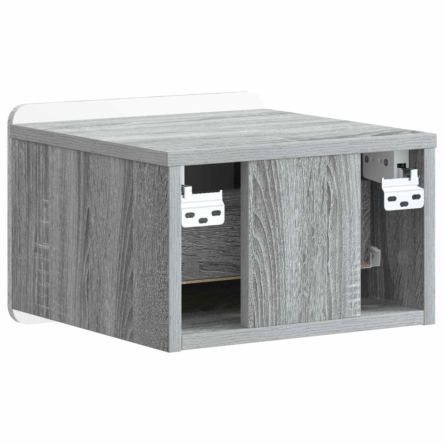 Mobiletto da notte a muro Grigio Sonoma 33 x 34,5 x 24 cm