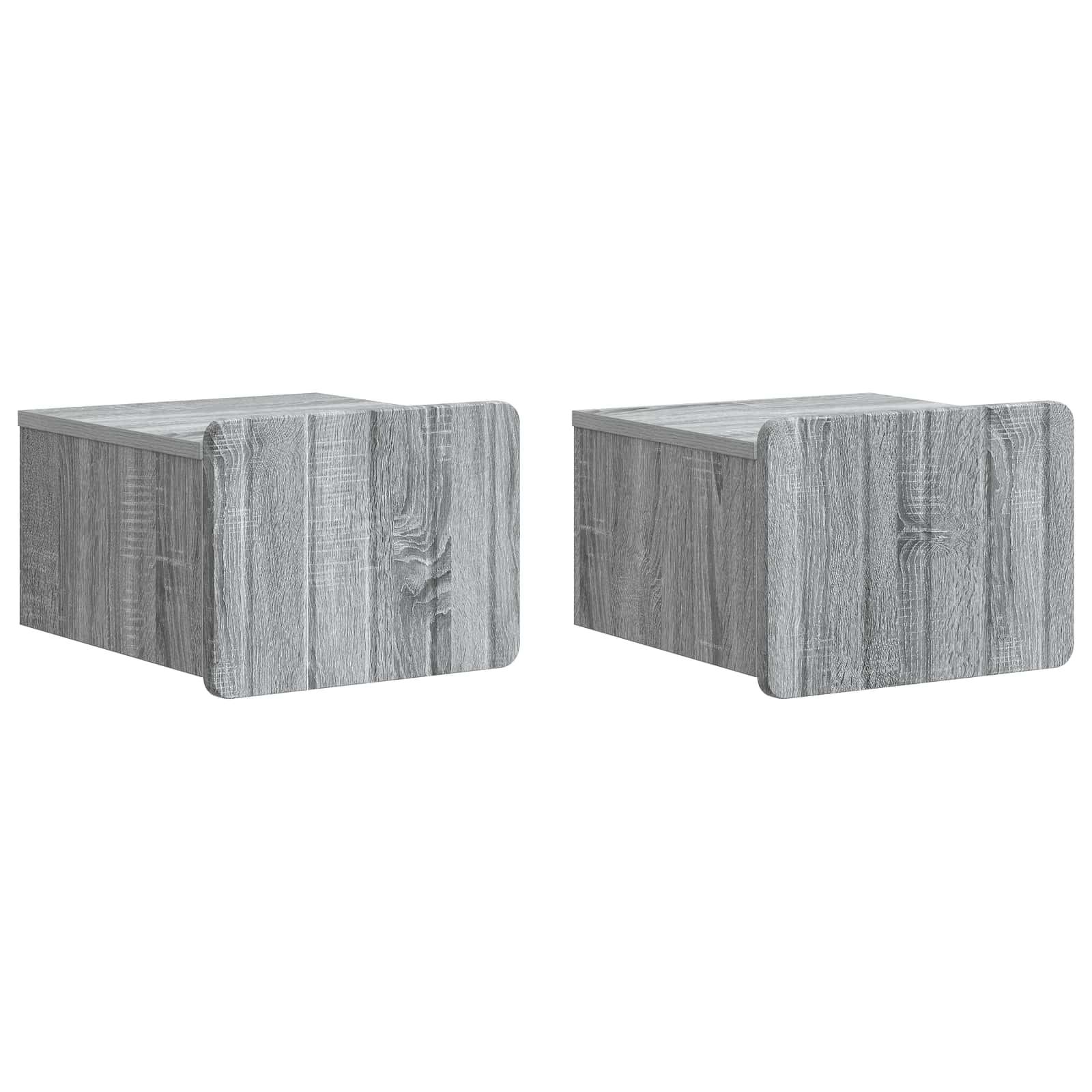 Mobiletto da notte a muro 2 pcs Grigio Sonoma 33 x 34,5 x 24 cm | homemem39