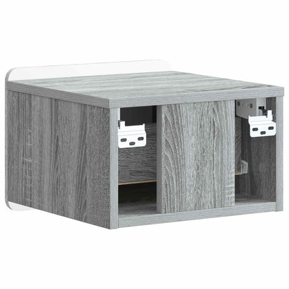Mobiletto da notte a muro 2 pcs Grigio Sonoma 33 x 34,5 x 24 cm