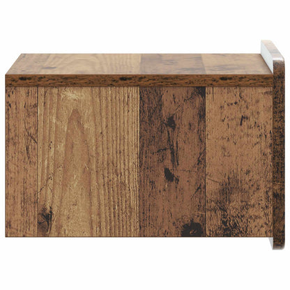 Mobiletto da notte a muro Legno antico 33 x 34,5 x 24 cm