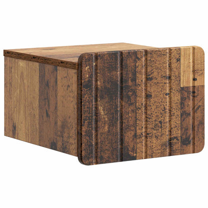 Mobiletto da notte a muro 2 pcs Legno antico 33 x 34,5 x 24 cm | homemem39