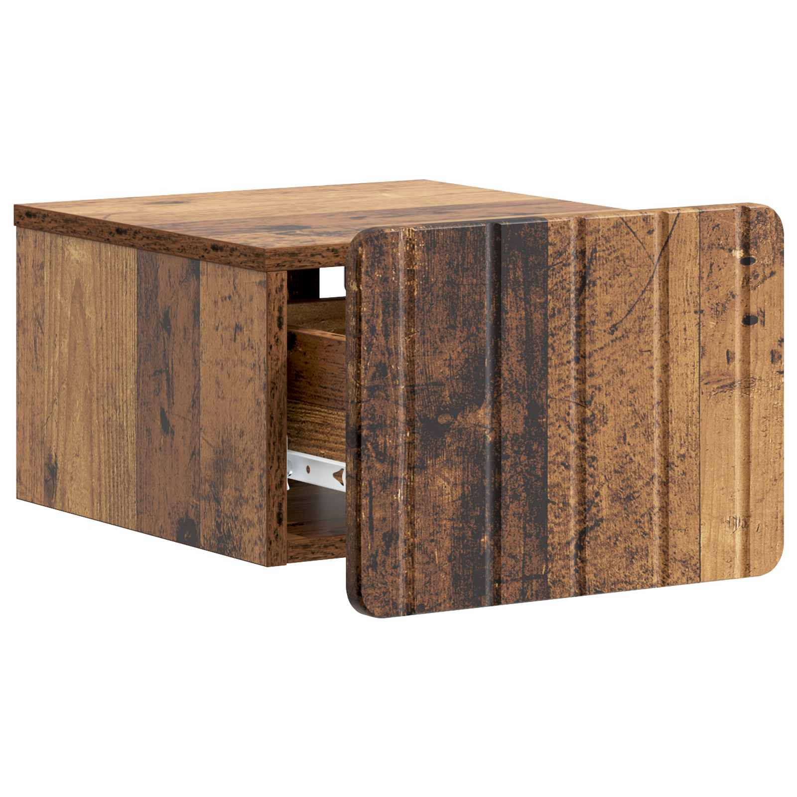 Mobiletto da notte a muro 2 pcs Legno antico 33 x 34,5 x 24 cm | homemem39