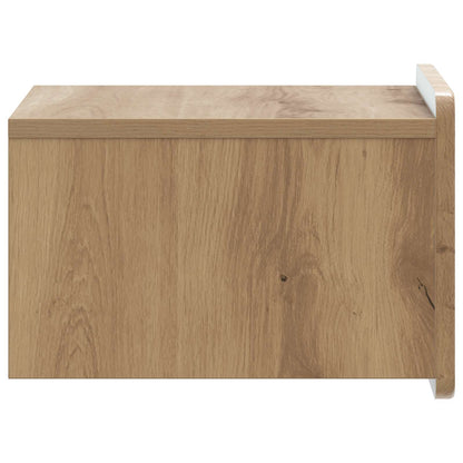 Mobiletto da notte a muro con cassetto 2 pcs Rovere Artigianale