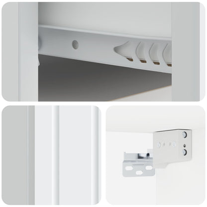 Mobiletto da notte a muro 2 pcs Bianco 49 x 34,5 x 24 cm