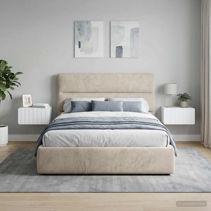 Mobiletto da notte a muro 2 pcs Bianco 49 x 34,5 x 24 cm