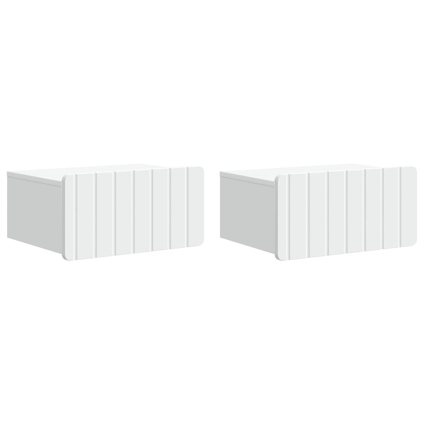 Mobiletto da notte a muro 2 pcs Bianco 49 x 34,5 x 24 cm | homemem39