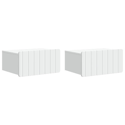 Mobiletto da notte a muro 2 pcs Bianco 49 x 34,5 x 24 cm | homemem39