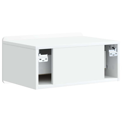 Mobiletto da notte a muro 2 pcs Bianco 49 x 34,5 x 24 cm