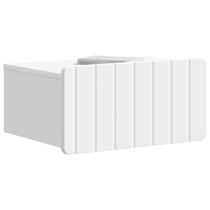 Mobiletto da notte a muro 2 pcs Bianco 49 x 34,5 x 24 cm