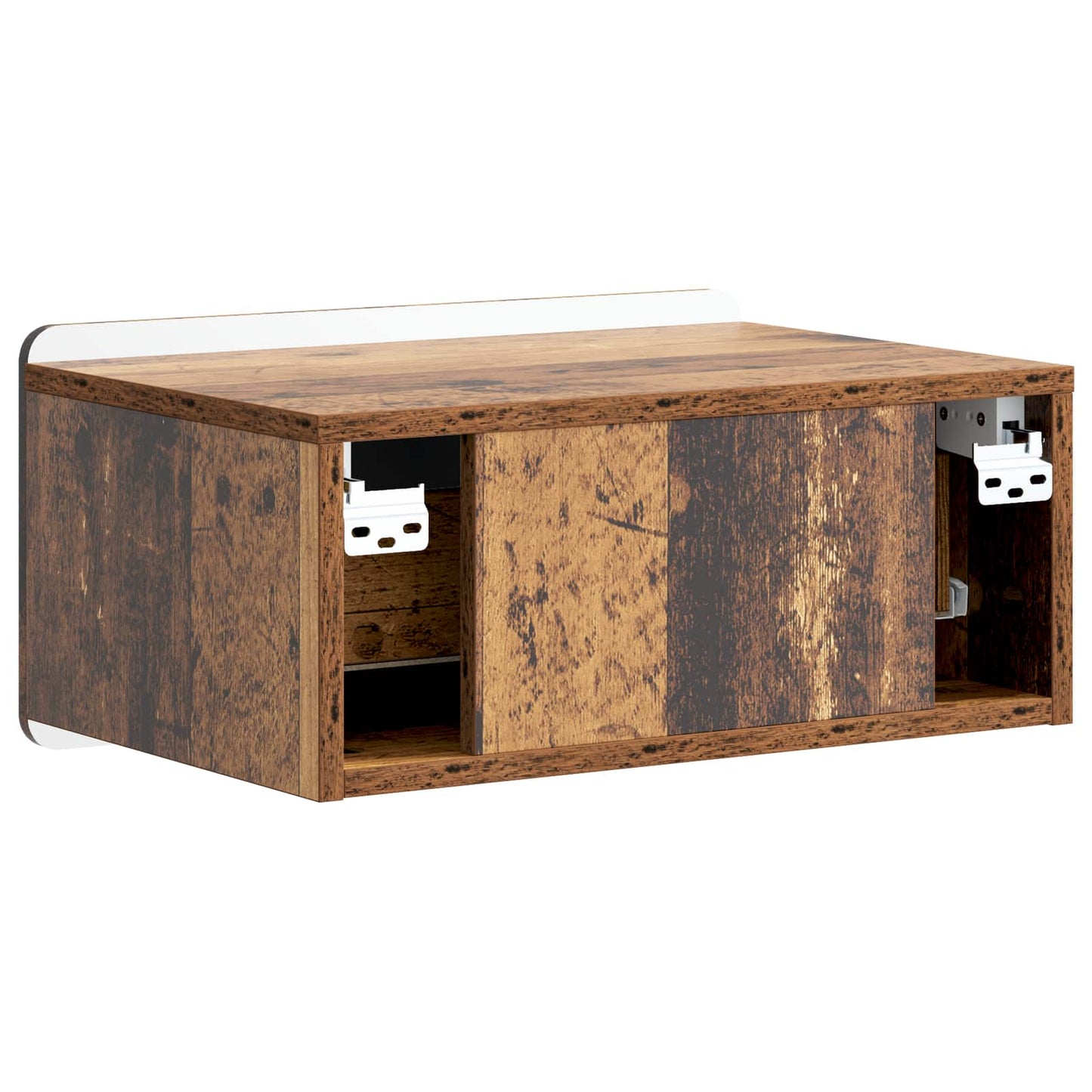 Mobiletto da notte a muro 2 pcs Legno antico 49 x 34,5 x 24 cm | homemem39