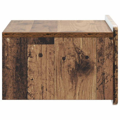 Mobiletto da notte a muro 2 pcs Legno antico 49 x 34,5 x 24 cm | homemem39