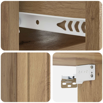 Mobiletto da notte a muro Rovere Artigianale 49 x 34,5 x 24 cm | homemem39