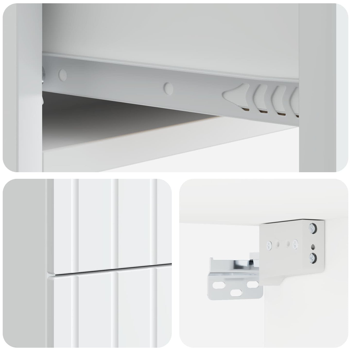 Mobiletto da notte a muro con cassetto Bianco 33 x 34,5 x 43 cm | homemem39
