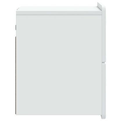 Mobiletto da notte a muro con cassetto Bianco 33 x 34,5 x 43 cm | homemem39