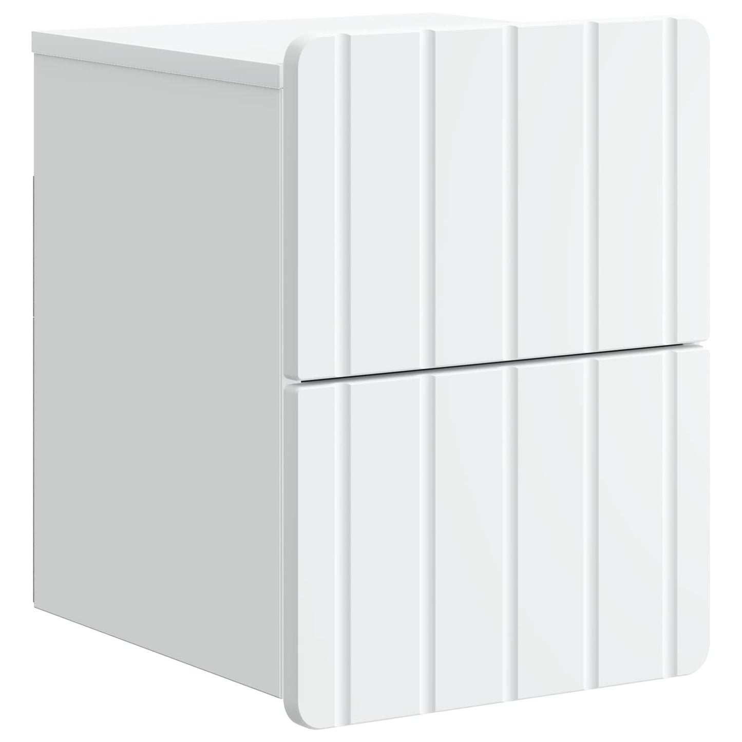Mobiletto da notte a muro 2 pz Bianco 33 x 34,5 x 43 cm