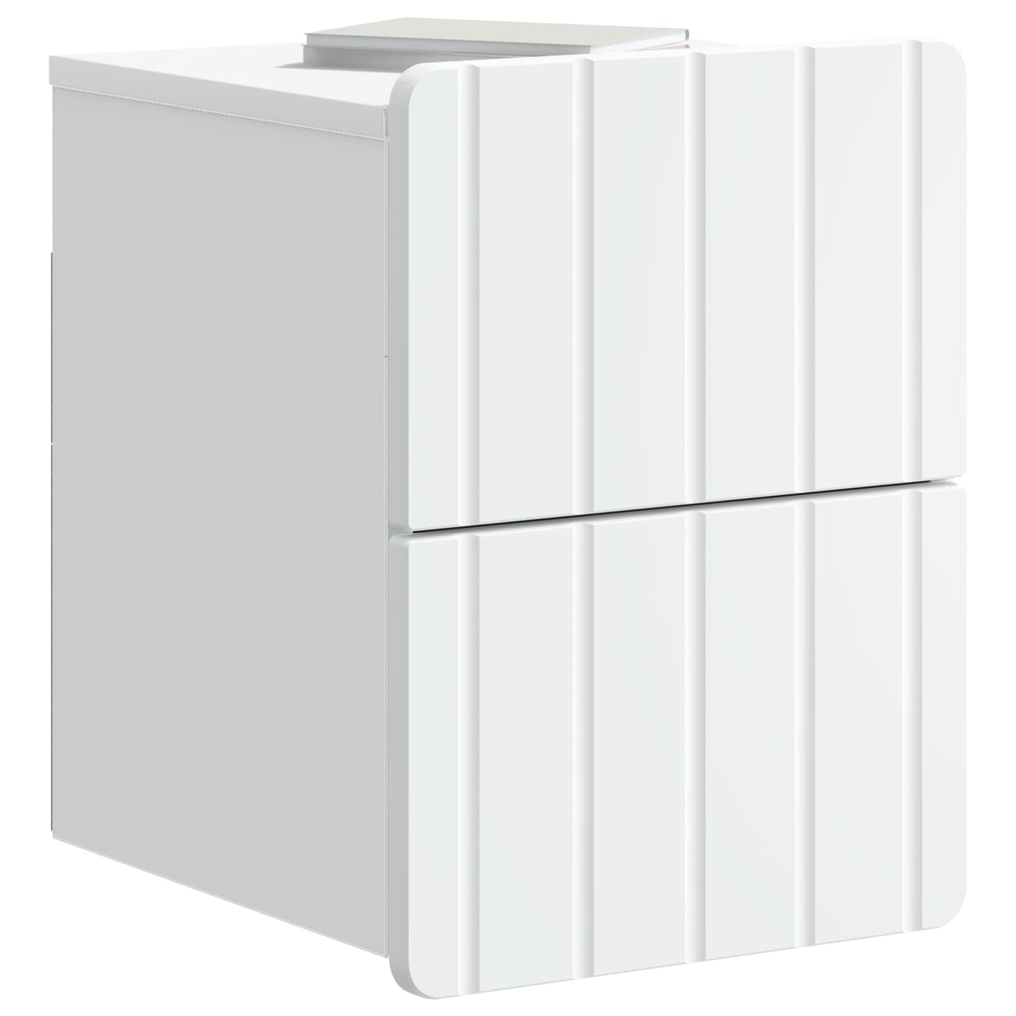 Mobiletto da notte a muro 2 pz Bianco 33 x 34,5 x 43 cm