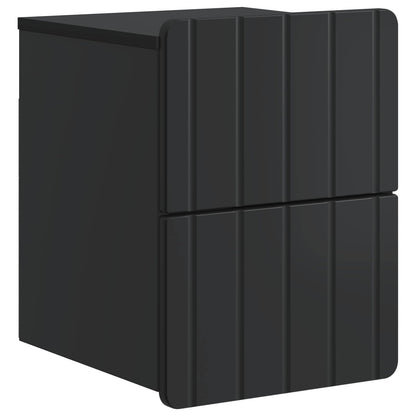 Mobiletto da notte a muro con cassetto Nero 33 x 34,5 x 43 cm | homemem39