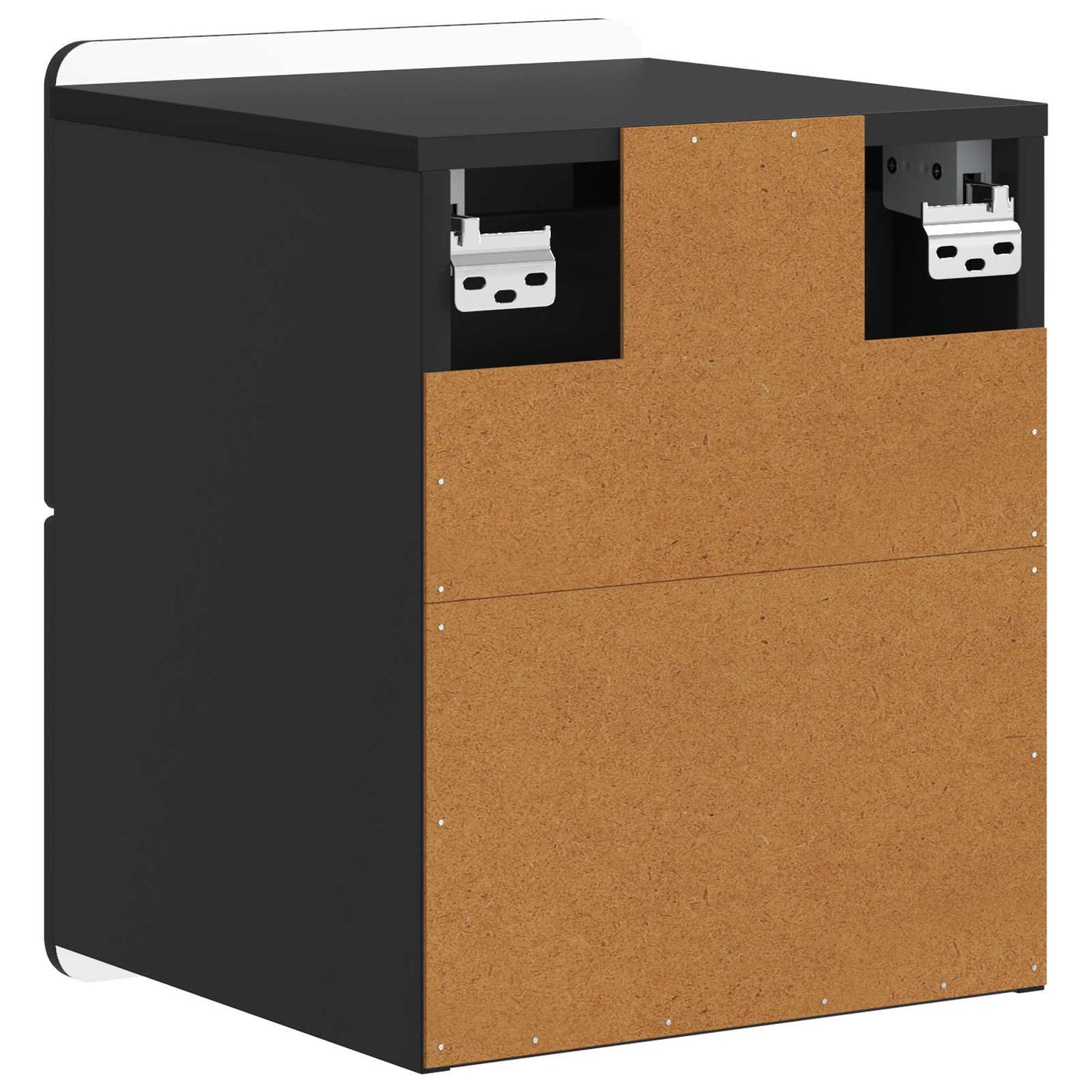 Mobiletto da notte a muro con cassetto Nero 33 x 34,5 x 43 cm | homemem39
